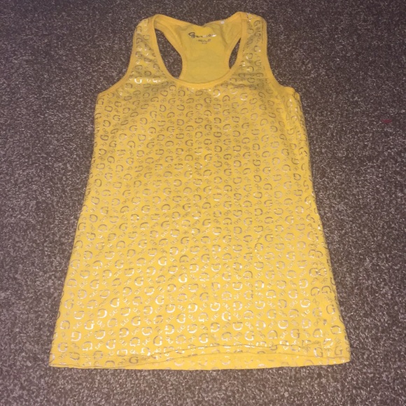 Yellow Guess Racerback Tank - Picture 1 of 3